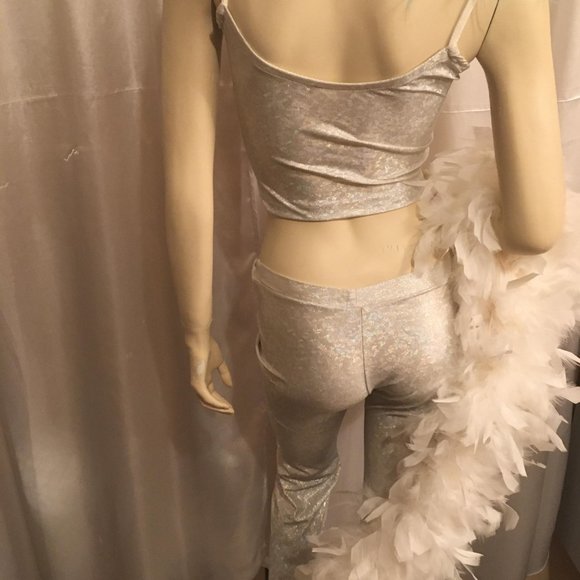 AMAZING vintage y2k custom my melody flare pants crop top and necklace set! - Picture 8 of 13